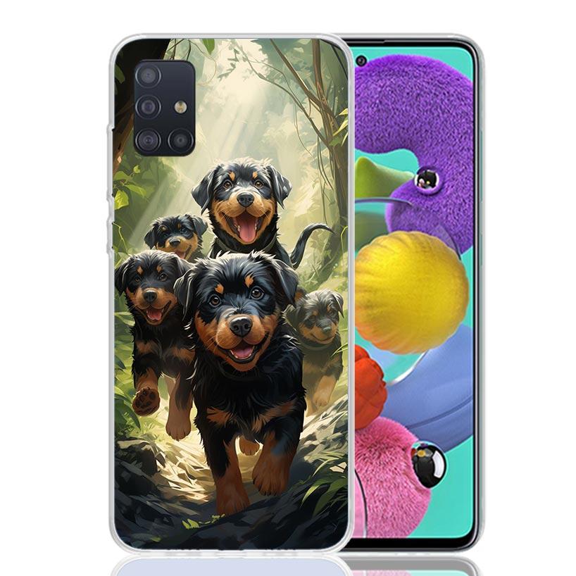 Rottweiler Dog Rottie Phone Case For Samsung Galaxy A52 A32 A22 A12 A02S A50S A30S A51 A31 AA71 Note 20 Ultra 10 S10 Plus Galaxy