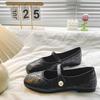 Fashion Pearl Strap Flat Shoes Autumn New Round Toe Shallow Mouth Soft Sole Non-slip Low-top Single Shoes