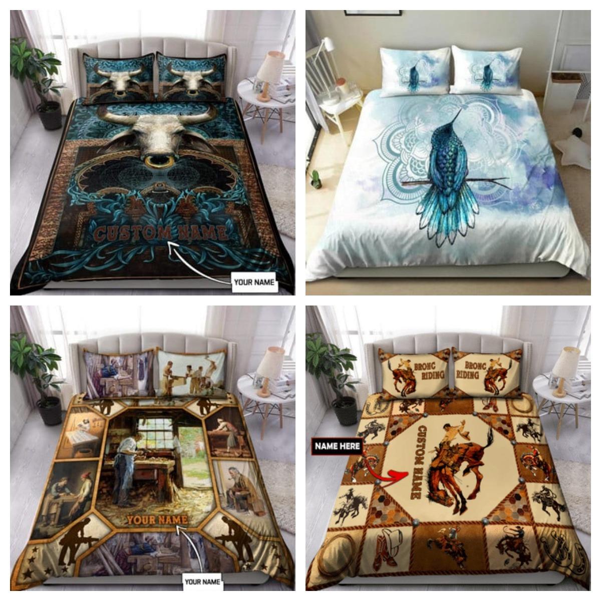 

Comforter Cover Set Personalized Name Rodeo Bedding Set To Be Bronc Riding Bed Set Single 135x200cm