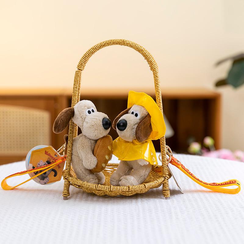 British Super Invincible Motorcycle Model Boss Dog Plush Toy Keychain Cute Dog Plush Pendant