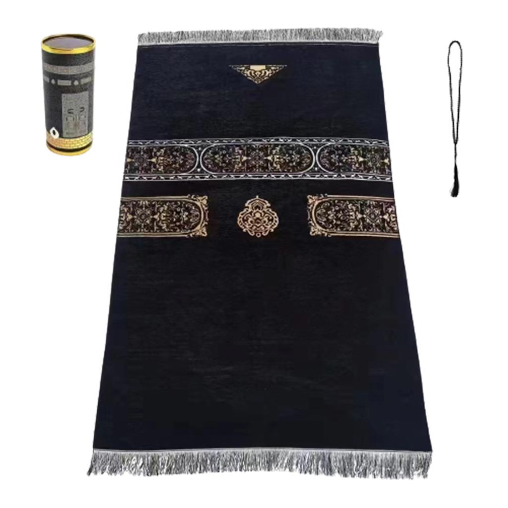 Worship Mat Portable Pocket Sized Prayer Mat Prayer Rug Lightweight Travel Blanket with Rosary Beads In Gift Box