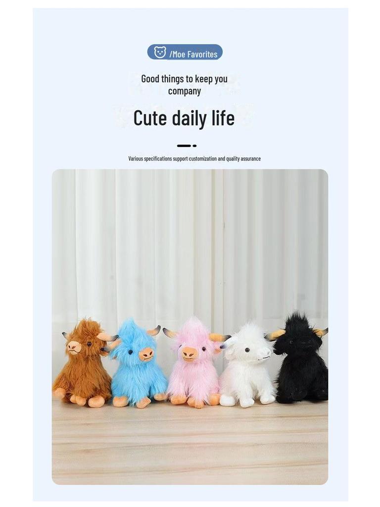 Plüschtier Schottisches Hochlandrind – Langhaariges Kindergeburtstagsgeschenk