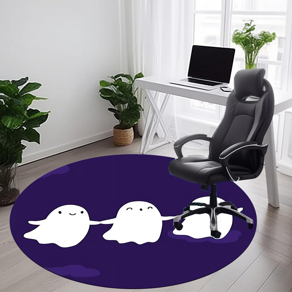 1pc Ghost Party Office Round Area Rug, Under Office Chairs Bedroom Living Room Home Decor, Room Deco