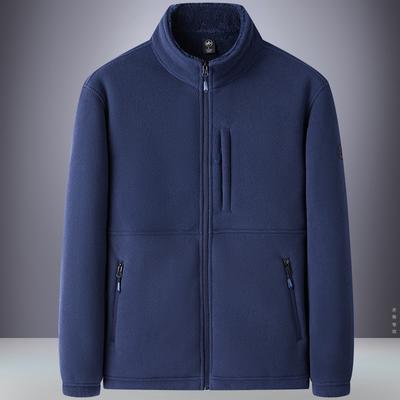 Sports Sweater Men's Cardigan Outdoor Autumn and Winter Fleece Thickened Loose Large Size Top Clothing Warm Jacket