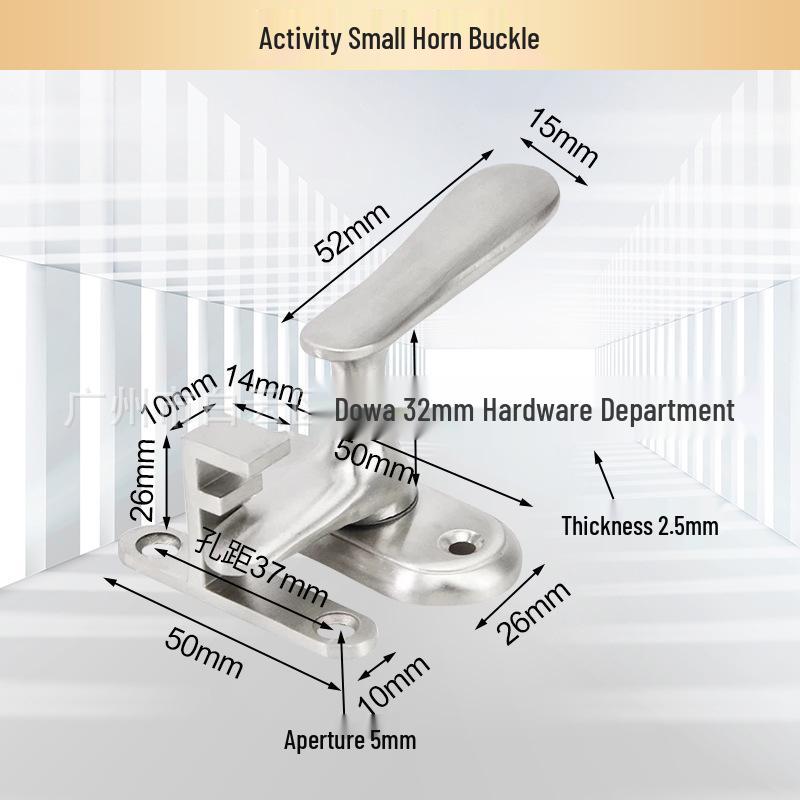 Stainless Steel Barn Door Bolt: Security Latch for Hotel Rooms - Available In Small and Large Sizes