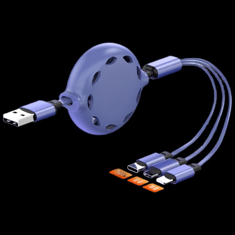 Changbaosen Portable 3-in-1 Retractable Charging Cable (10-Pack)