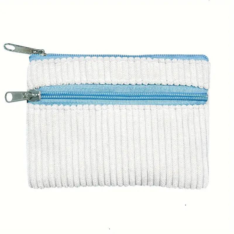1 Pcs Corduroy Multi-Colored Small Change Bag Key Bag Portable Card Bag Small Metal Zipper Head