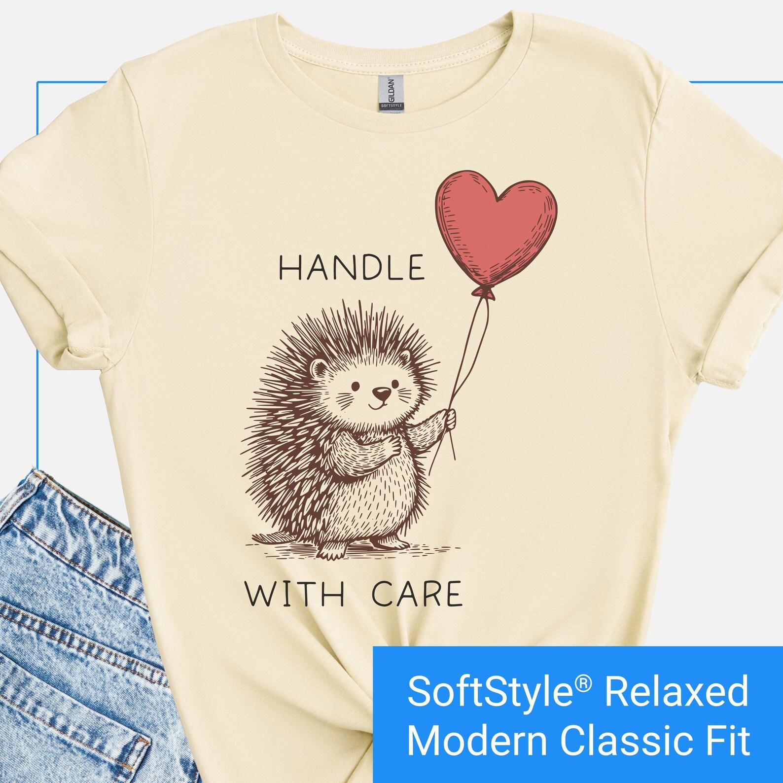 Cute Mental Health Awareness Shirt, Valentine s Day T-Shirt, Emotional Support Tshirt, Mental Wellness Gift, Love Shirt, Handle With Care 2XL