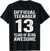Offizielles Geschenk für Teenager 13 Jahre 13. Geburtstag Jungen Mädchen T-Shirt Unisex T-Shirt