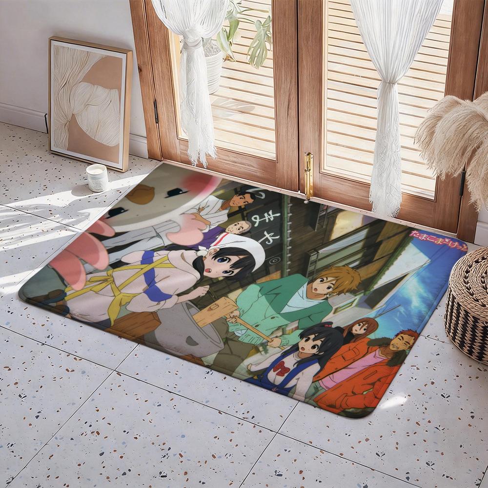 Anime T Tamako Market Floor Mat Eco Flannel Doormat Non Slip Odorless Indoor Floor Rug Soft Short Plush Home Mat