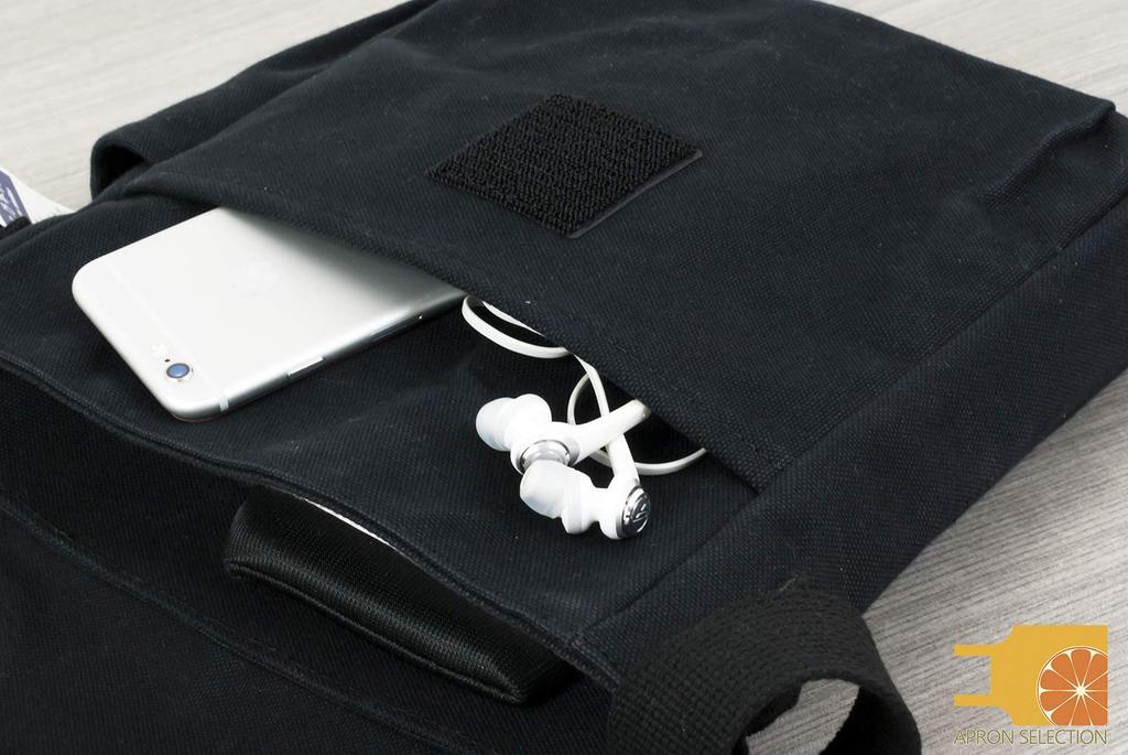 Hinomoto Canvas Shoulder Bag, Canvas Flap Shoulder Bag No. 105 (Black)