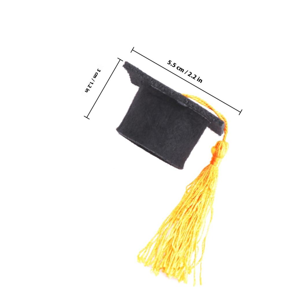 Fashion Creative Mini Doctorial Hat Tassel Cap Red Wine Bottle Decoration Christmas Holiday Table Decoration Mini Doctorial Hat
