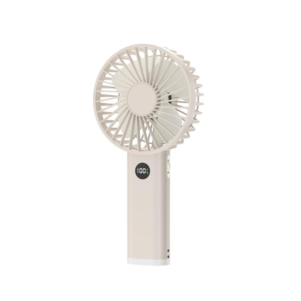 

3600mAh Mini Fan Rechargeable USB Hand Fan Portable Handheld Fan Home Use бежевий