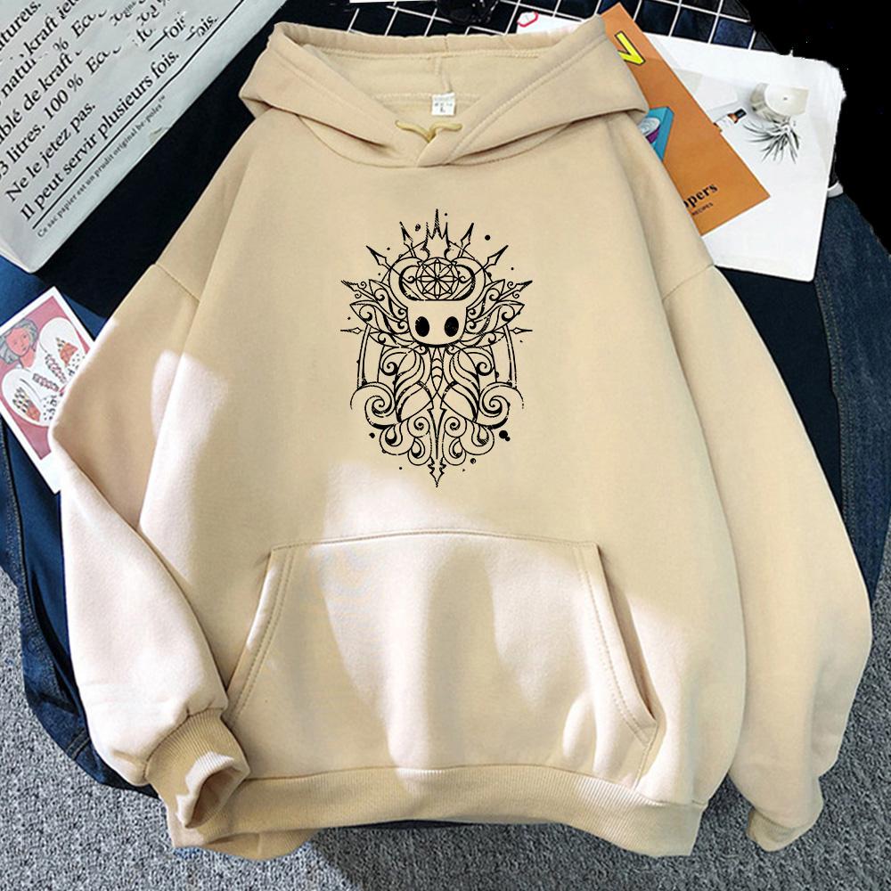 Hollow Knight Creative Graphic Sweatshirt Men Popular Game Character Print Clothes Fall Unisex Casual Hoodie Slight Strech Tops