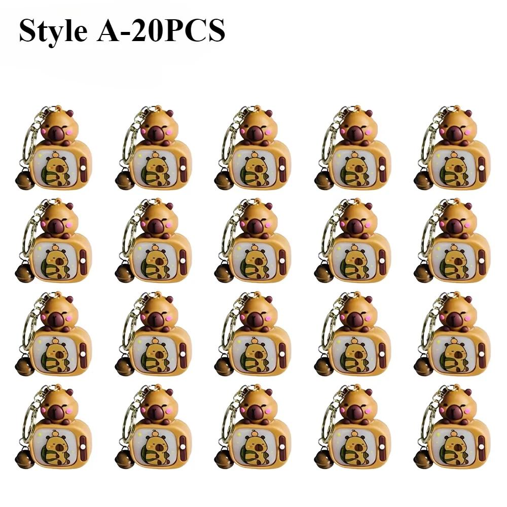 1/3/5/10/20PCS New Light-up Capybara Keychain Creative Lighted Capybara TV Type Bag Charm Children's Birthday Gift Holiday Gift