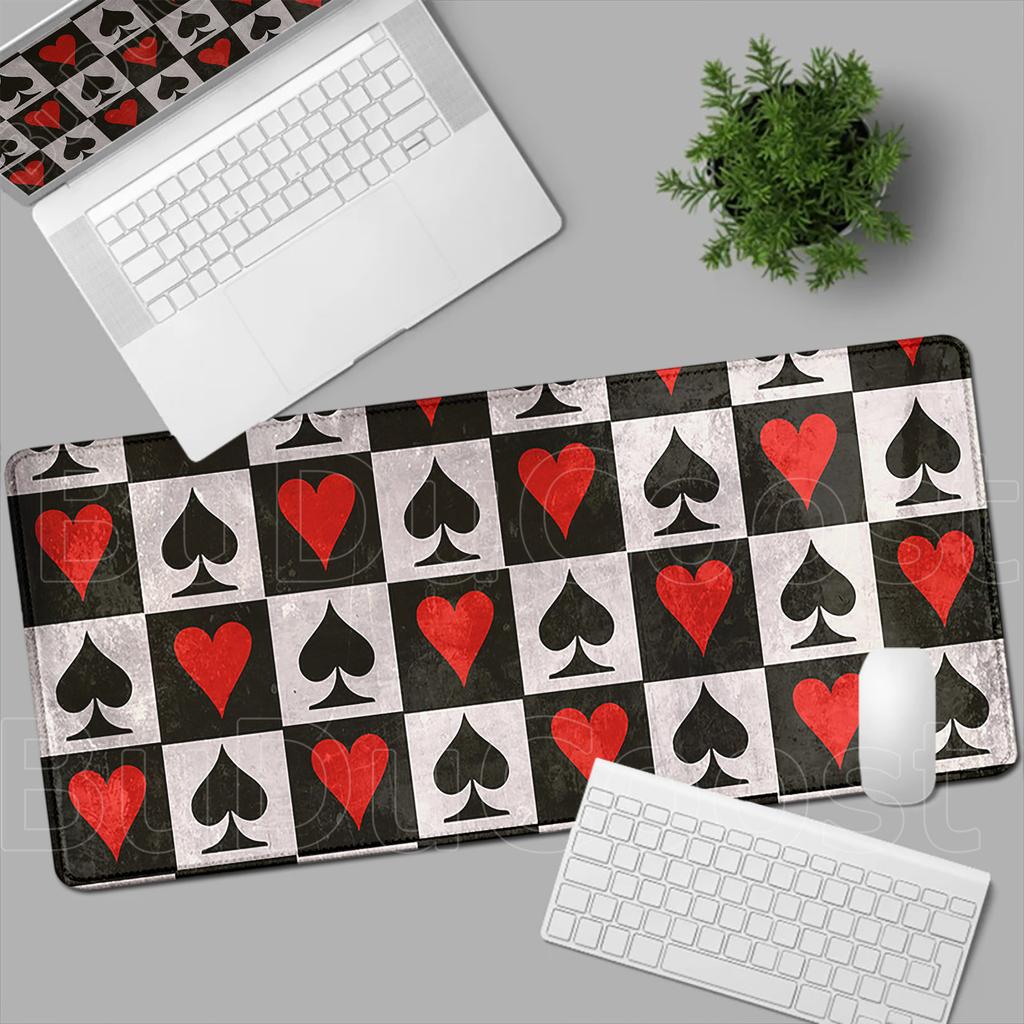 E-Sport Spiel Poker Mauspads Groß Computer Laptop Gamer Schreibtischmatten XXL Gummi Anti-Rutsch Gaming Tastatur Mauspads PC Zubehör