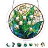 Acrylic Round Jigsaw Puzzle Suncatcher with Chain Hanging Puzzle Suncatchers for Home Garden Party Wedding Housewarming Gifts