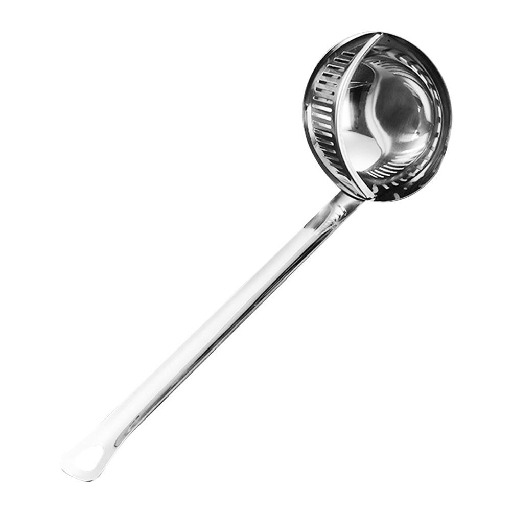 

1Pcs Oil Drippings Filter Spoon Stainless Steel Handle Kitchen Soup Skimmer Strainer Oil Skim Ladle Hotpot Spoon 27.2X7.8X5CM