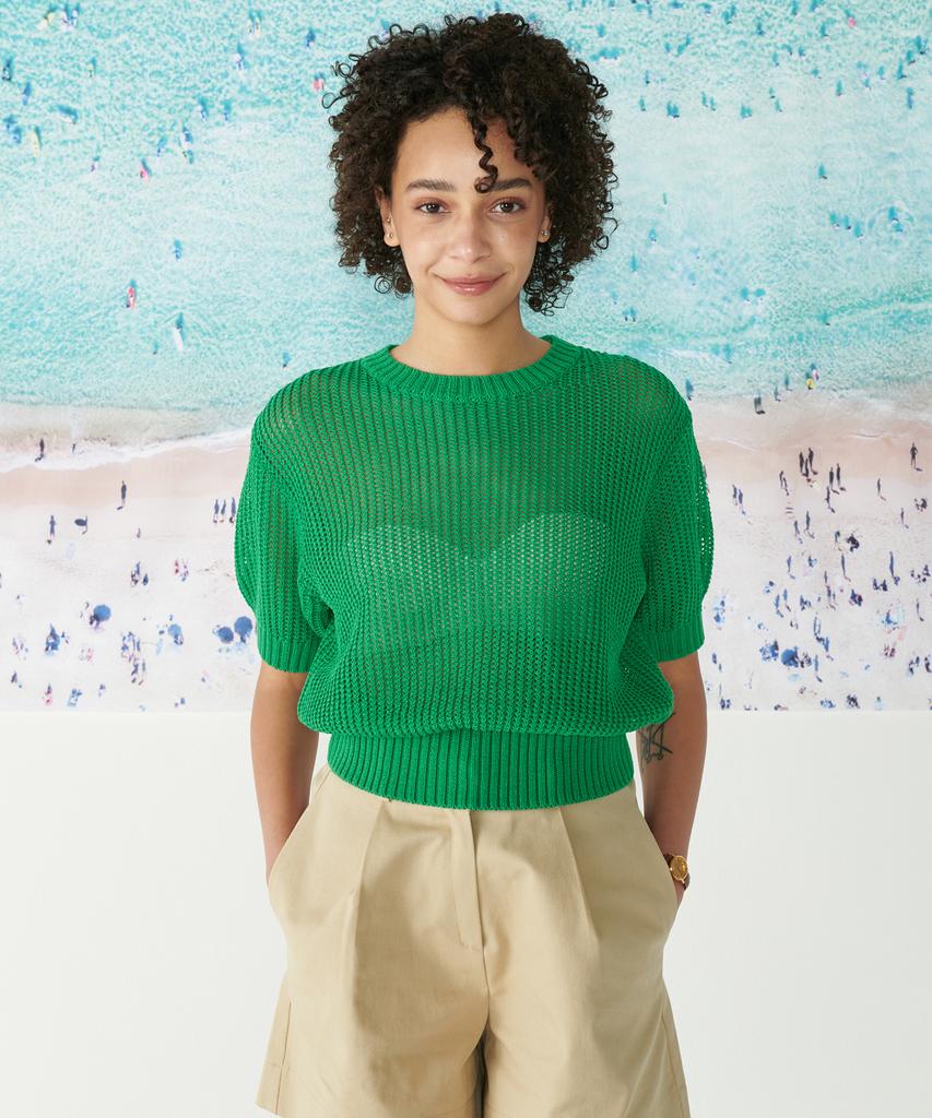 AGENT PEEK Agp Knit Round T-Shirt (W) Green