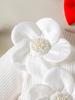 Girls' Long Sleeve Dress & Headband Set with 3D Flowers