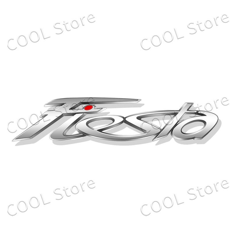 Logo de Metal Cromado 3D Fiesta Letra Carro Styling Para-lama Lateral Porta-malas Traseiro Adesivo Decalque Emblema Para Fiesta Emblema MK3 MK4 MK5 Acessório