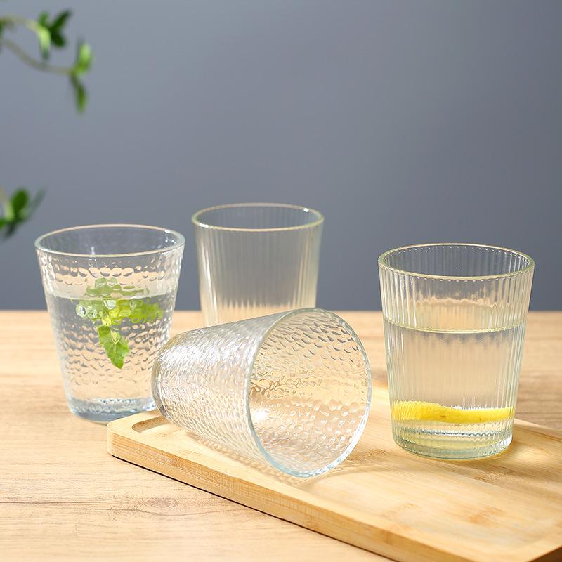 Japanese-Style Hammered Heat-Resistant Glass: Creative Water, Beer, and Tea Cup Set