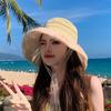 Lace Sun Hat Women's Summer UV Protection Fisherman Sunscreen Hollow Bow Ponytail Beach Eaves Breathable
