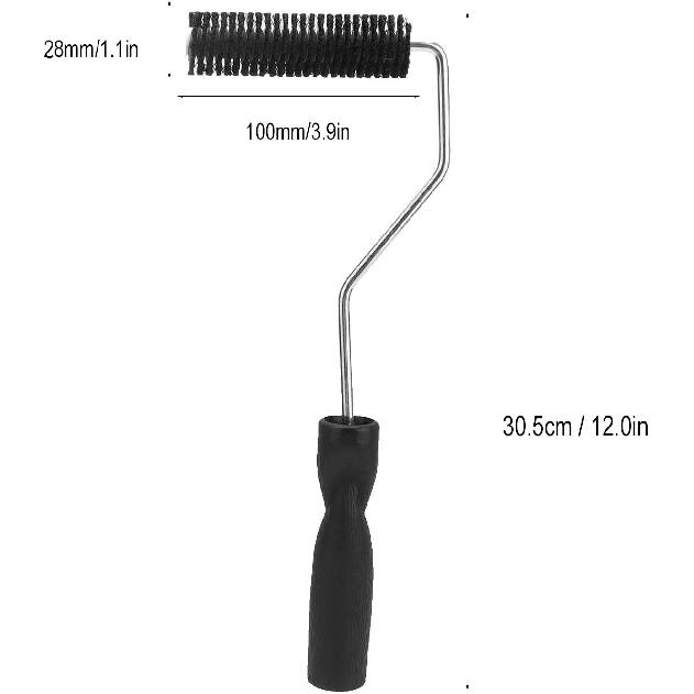 Professional Fiberglass Laminating Roller, Aluminum Alloy, 28x100mm, Quick Release Bubble Eliminator for Composite Materials, Boat Building,