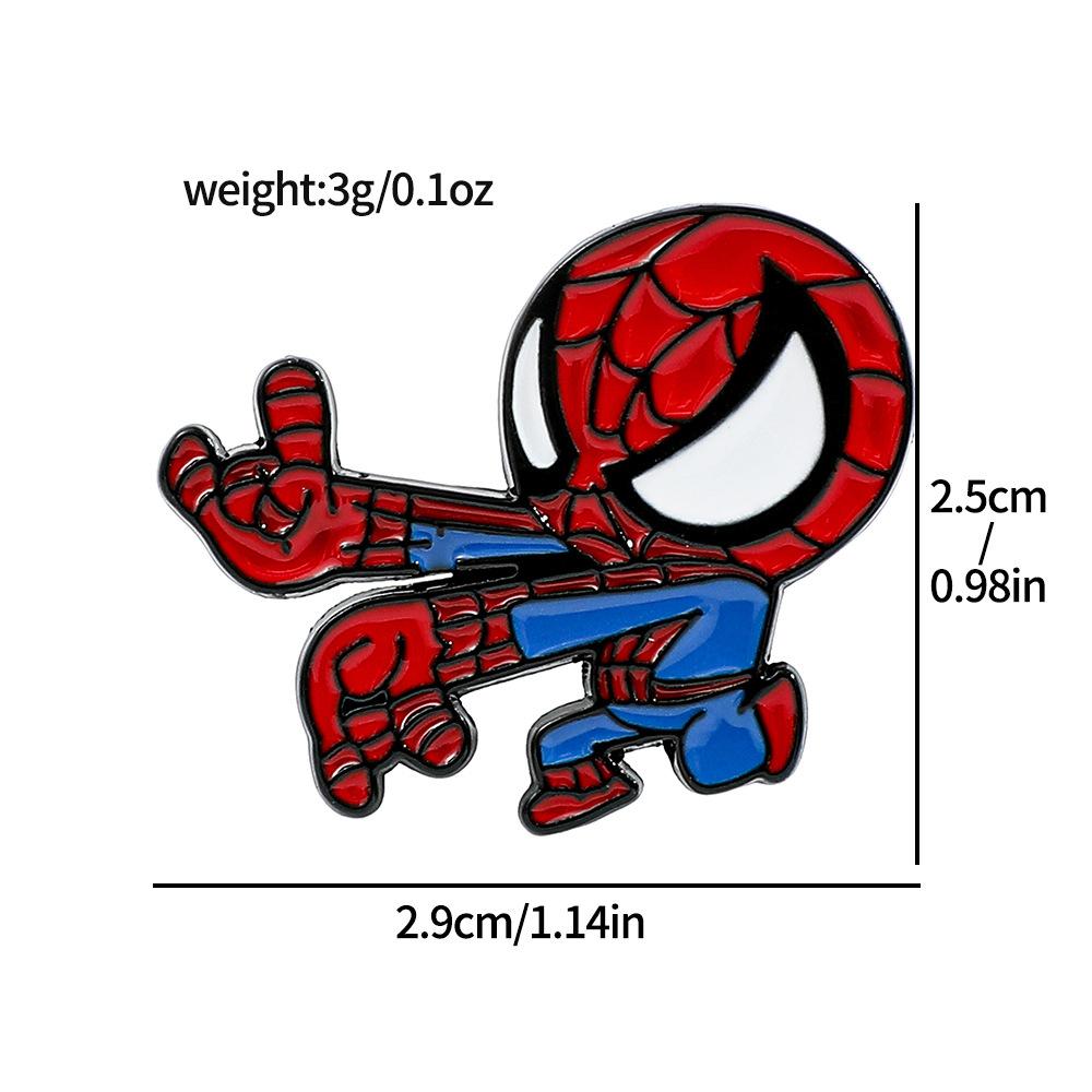 89 Spider-Man Alloy Brooch Marvel Superhero Spider-Man Metal Badge Backpack Jacket Personalized Decoration