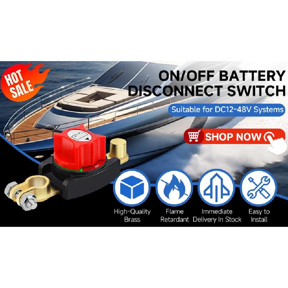 275A On Off Battery Disconnect Switch Master DC 12-48V Waterproof Battery Cut Off Switch for Car Vehicle RV Yacht and Boat