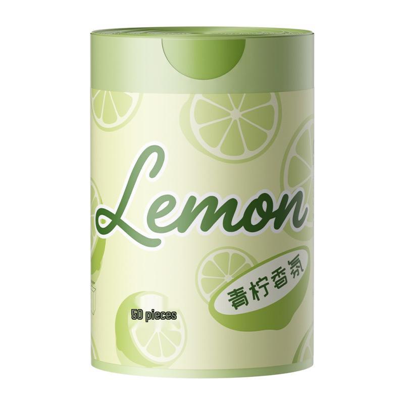 Thick Lime Drawstring Trash Bags for Kitchen & Bathroom Use - No-Tear, Durable, Handheld