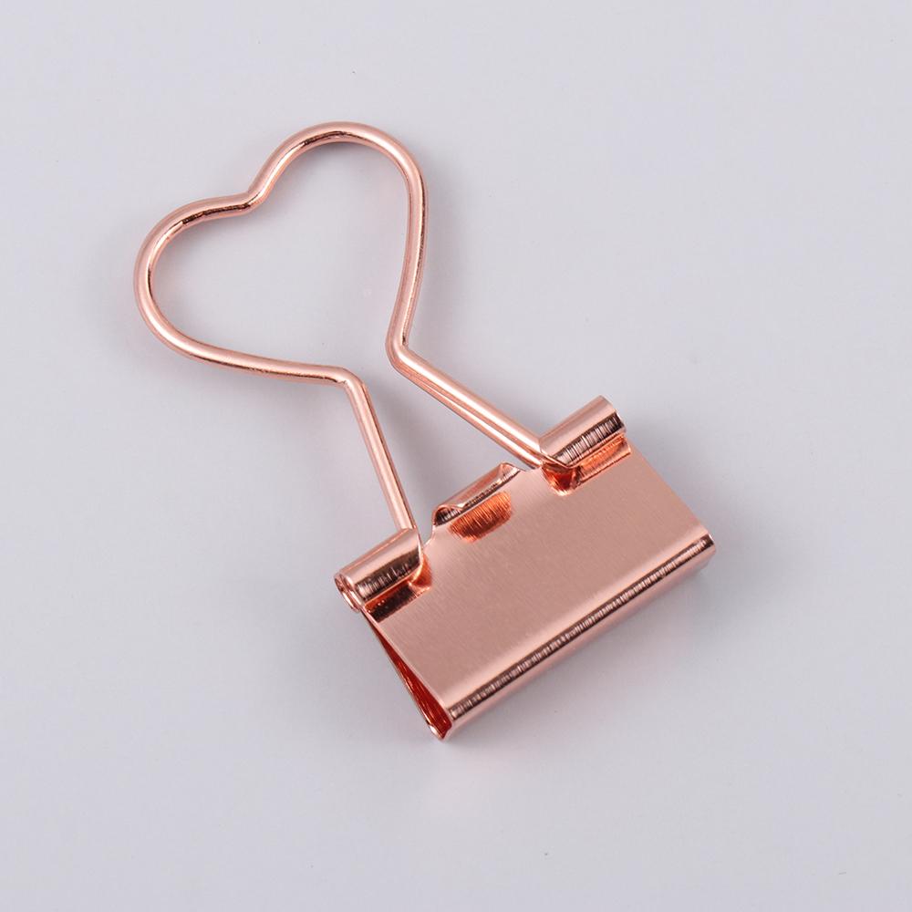 10pcs High Quality Cat Heart Cactus Stationery Book Paper Clip Office Supplies Metal Binder Clips