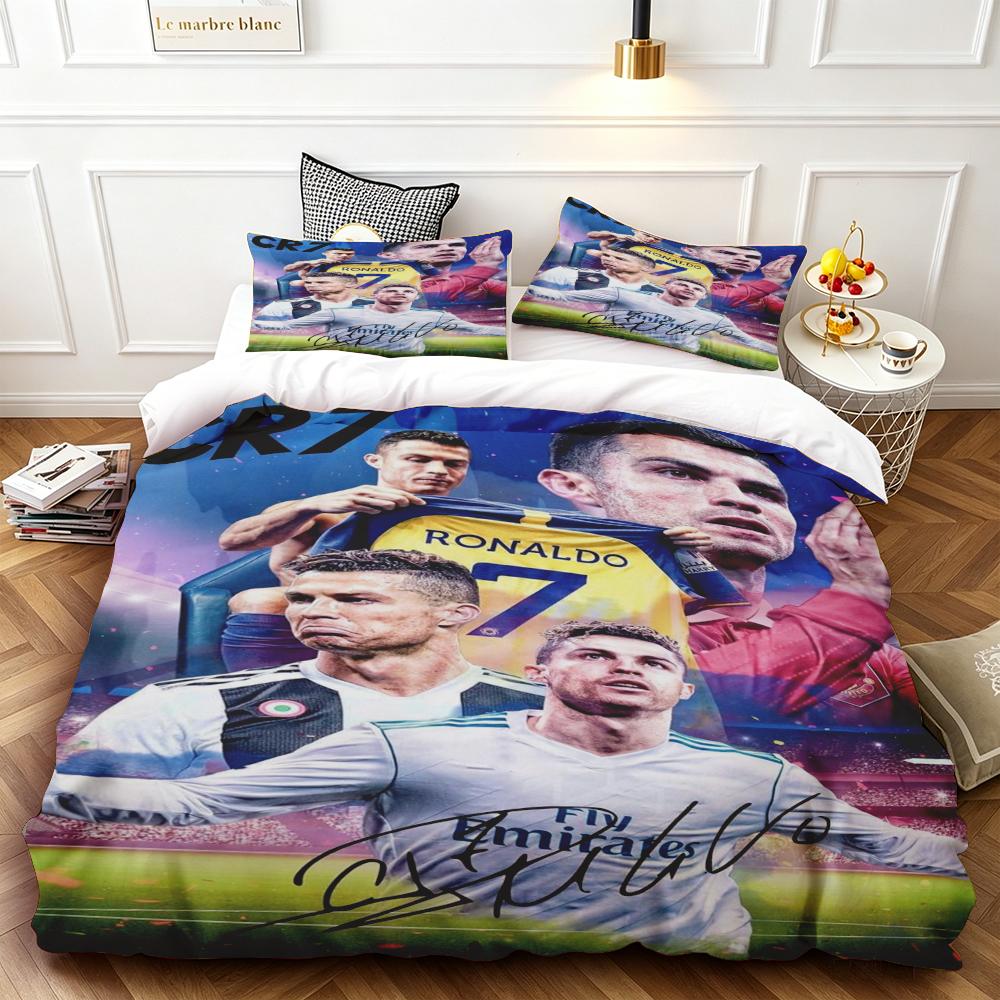 Duvet Cover Cr7 Durable, High-Definition Printing, Single/Double Size, Large/Extra-Large Size, Suitable For Boys And Girls