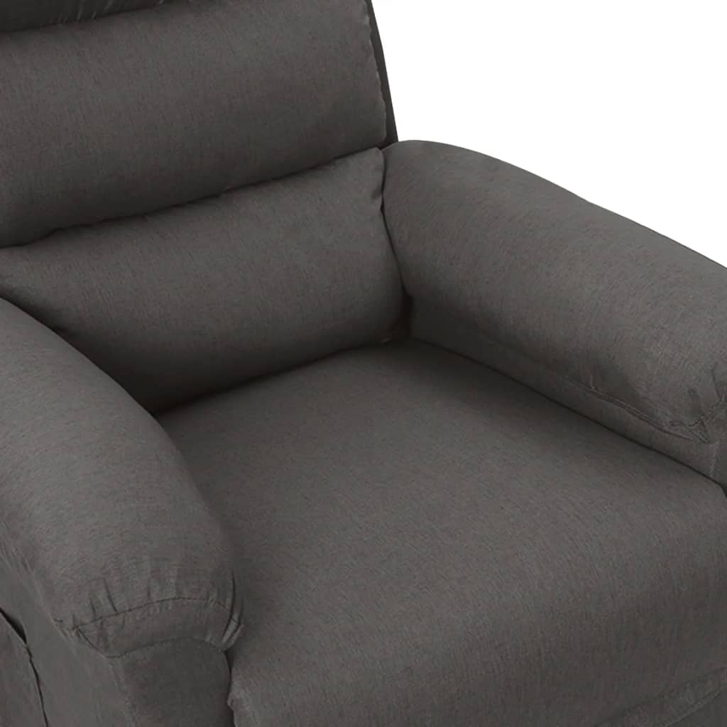 Electric Recliner Chair Dark Gray Fabric