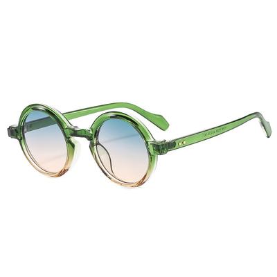 Fashion Round Sunglasses Women Gradient Frame UV400 Protection Retro Shades for Men and Women Trendy Oculus Gafas