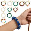 Boho Beaded Bracelets Colorful Acrylic Beads Bracelets Adjustable Length Lightweight Bracelets