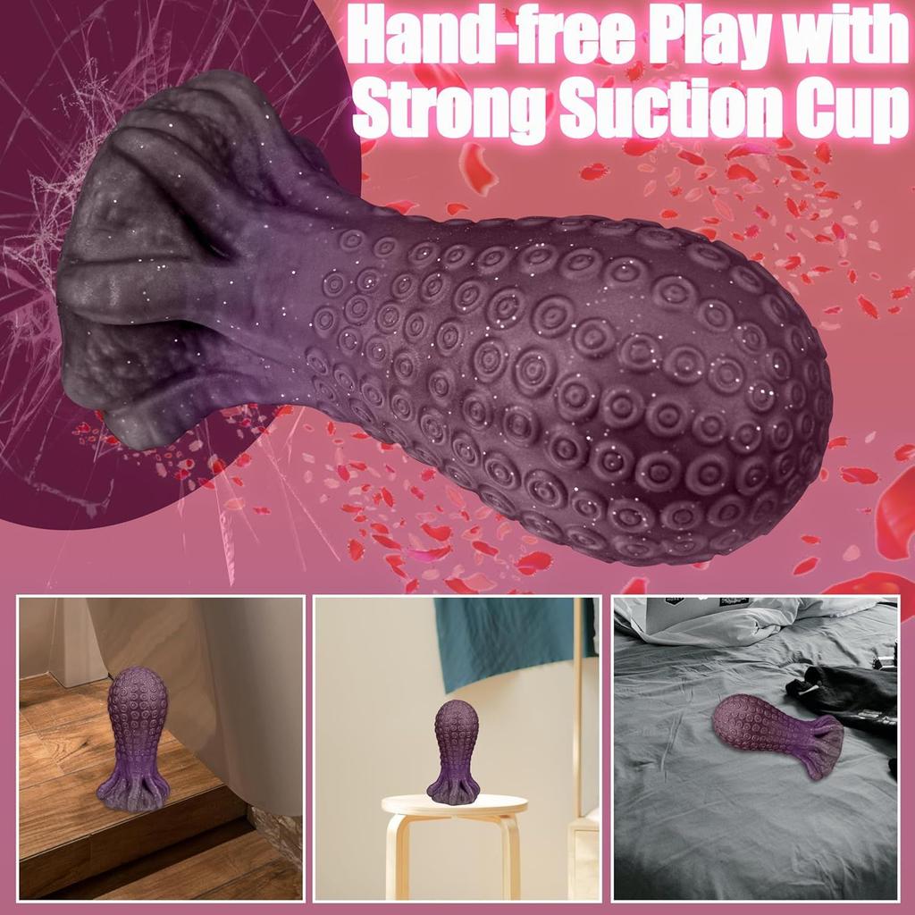 Super Thick Octopus Tentacle Anal Plug  Silicone Shaped Anal Plug With Suction Cup  Dual-purpose Anal And Vaginal SM Sex Toy