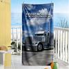 Peterbilt Heavy Trucks Customize Text Beach Towel Super Soft & Absorbent Suitable for Sports Travel Swimming Yoga Bathroom Beach And Pool