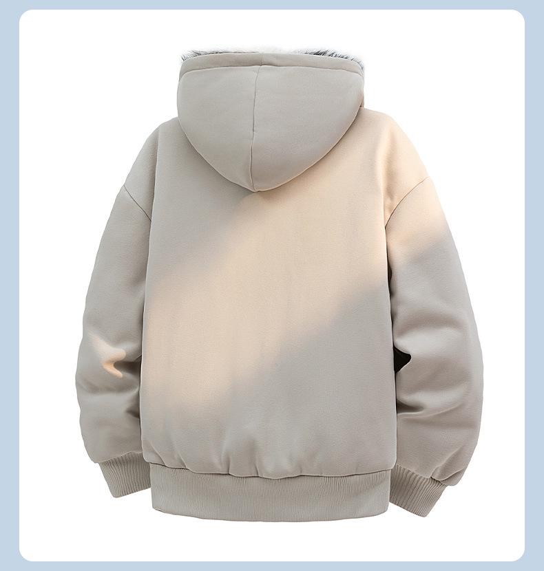 2025 Men's Trendy Lightweight Winter Jacket: Velvet-Lined, Thick, Warm, Fashionable, Loose-Fit Outerwear