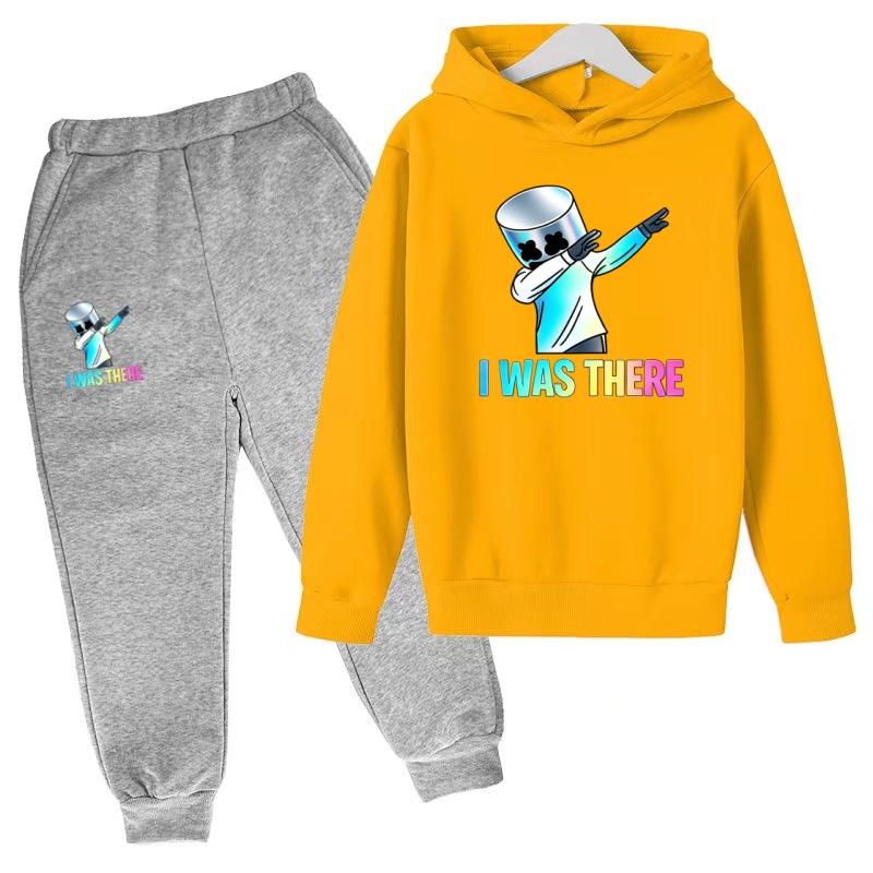 2026 New Children's Sportswear Set-Boys' Girls' Hooded Sweatshirt Pants Set (3-13 Years Old) Top+Bottom Clothing Brand Apparel
