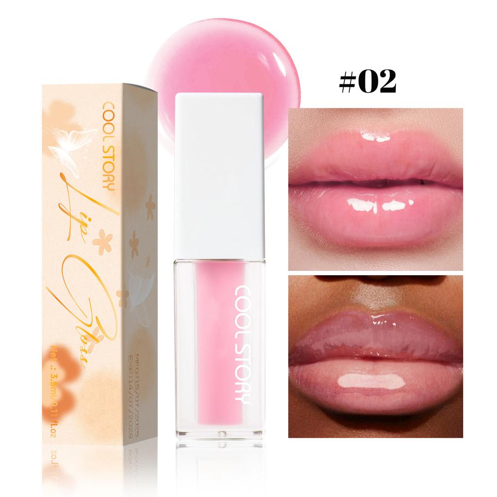 Shimmer Lip Oil Tinted for Fuller Lip Effect, Collagen Lip Gloss, Moisturizing Lip Care Extreme Volume Lip Essence Lips Enhancer