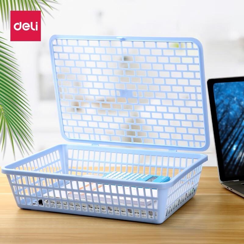 Deli 924 A4 Document Organizer with Lid, 3-Pack