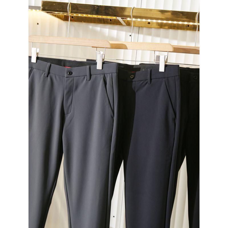 Move Freely! Silky Draped Anti-Wrinkle! Foreign Trade Tail Goods Men's Autumn Commuter Straight High Elastic Casual Trousers