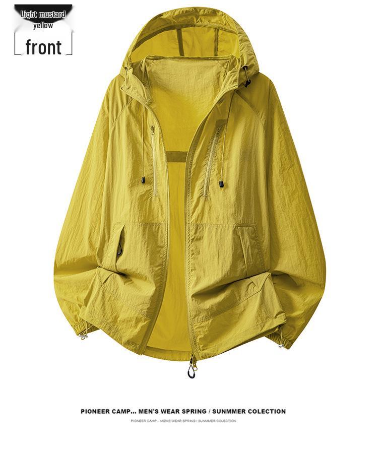 Unisex UPF50+ Ice Silk Sun Protection Hooded Jacket - Lightweight, Breathable, Summer Outerwear