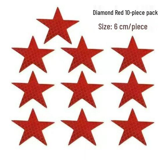 Pentagon Reflective Warning Sticker for Cars & Motorcycles - Creative & Personalized Decoration