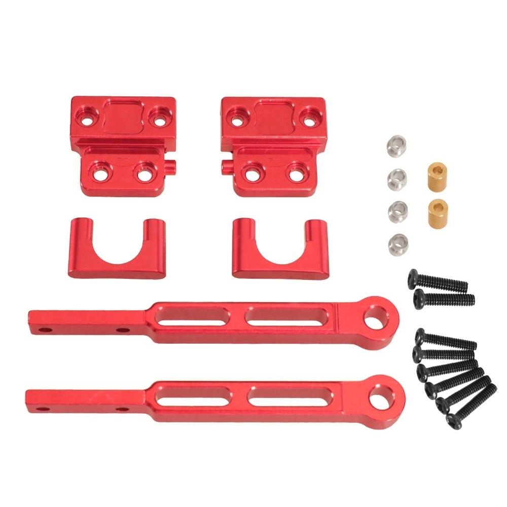 6pcs Durable Leaf Spring Modified Rod Black Red Silver Fixing Plate Kit  RC Accessories