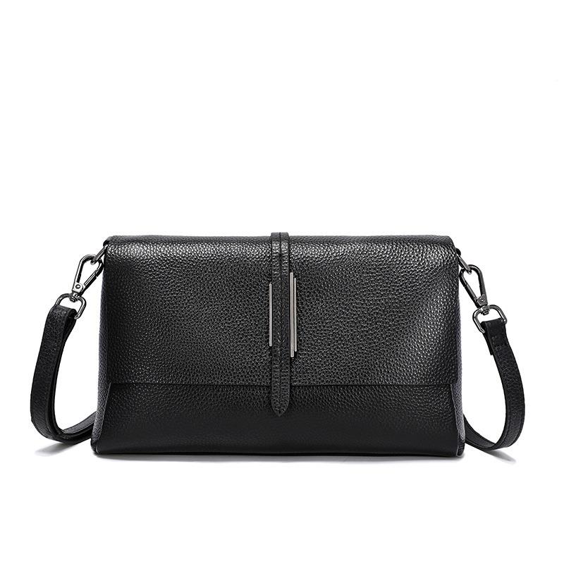 Cowhide Shoulder Bag Women's New Leather Women's Bag Retro Temperament Commuter Bag Niche Versatile Messenger Bag