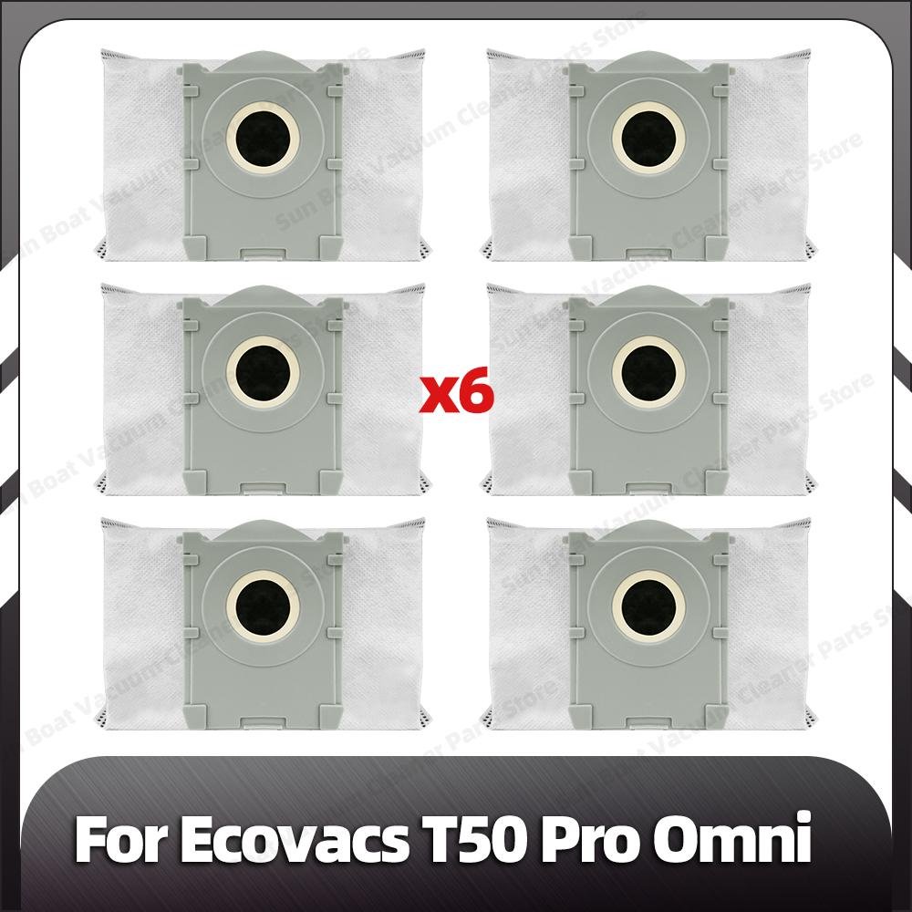 Compatible for Ecovacs T50 Pro Omni Replacement Main Side Brush HEPA Filter Mop Pads Spare Parts Accessories