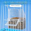 Splash-Proof Small Bird Feeder Box Covered Feeder Box For Pigeon Food To Prevent Scattering Feeding Container For Cockatiels