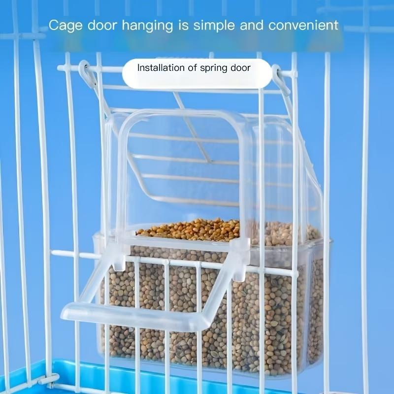 Splash-Proof Small Bird Feeder Box Covered Feeder Box For Pigeon Food To Prevent Scattering Feeding Container For Cockatiels